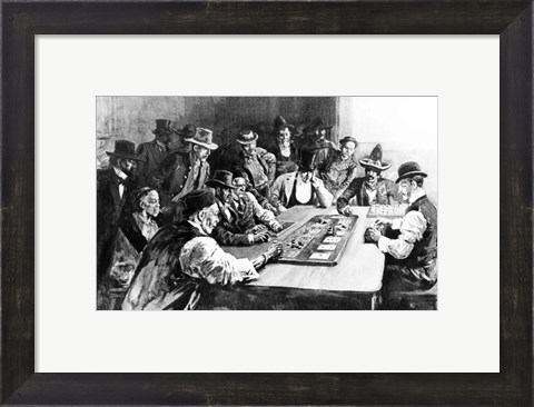 Framed Faro Game at El Paso Print