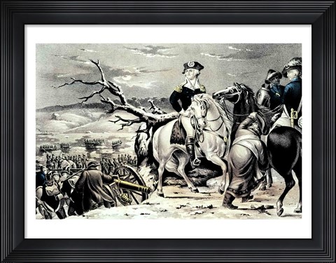 Framed George Washington crossing the Delaware Print
