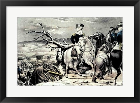 Framed George Washington crossing the Delaware Print