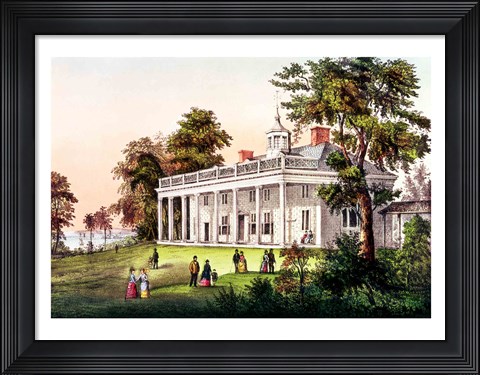Framed Home of George Washington Print