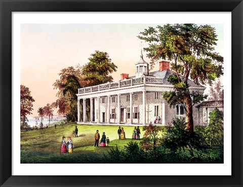Framed Home of George Washington Print