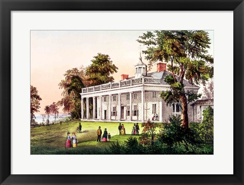 Framed Home of George Washington Print