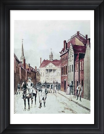 Framed Colonel and Private Print