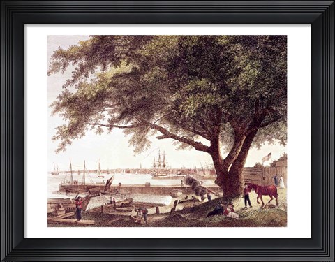 Framed City and Port of Philadelphia Print