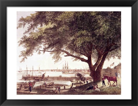 Framed City and Port of Philadelphia Print