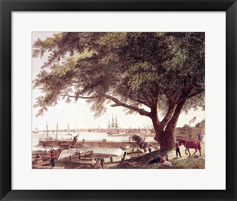 Framed City and Port of Philadelphia Print