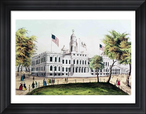 Framed City Hall, New York Print