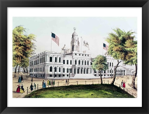 Framed City Hall, New York Print