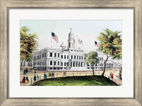 Framed City Hall, New York Print