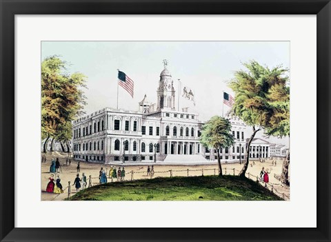 Framed City Hall, New York Print