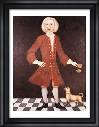 Framed Portrait of Jonathan Bentham, c.1725 Print