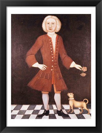 Framed Portrait of Jonathan Bentham, c.1725 Print