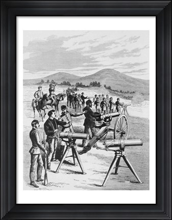 Framed new model Gatling Gun Print