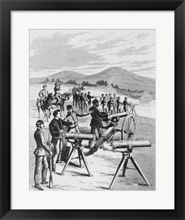 Framed new model Gatling Gun Print