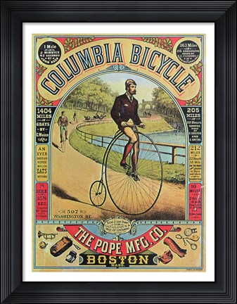 Framed Advertisement for the Columbia Bicycle Print