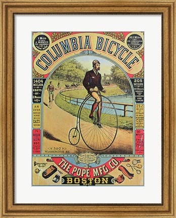 Framed Advertisement for the Columbia Bicycle Print