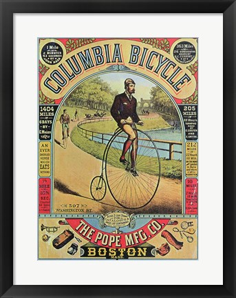 Framed Advertisement for the Columbia Bicycle Print