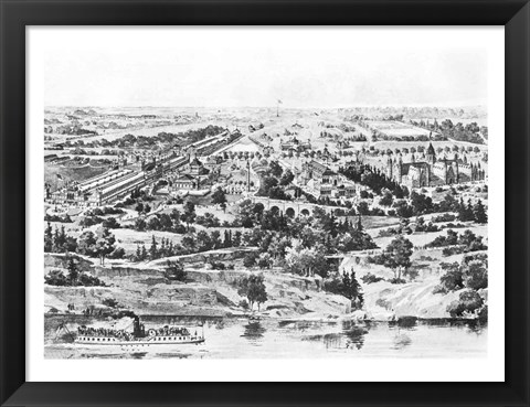 Framed View of the Centennial Exposition, Philadelphia, 1876 Print