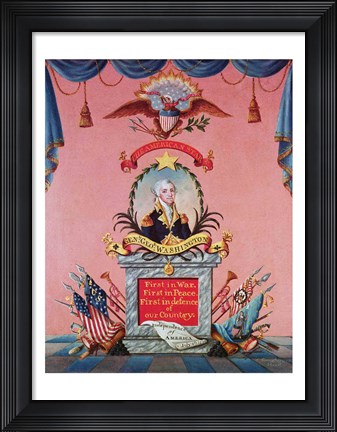 Framed In Praise of George Washington Print