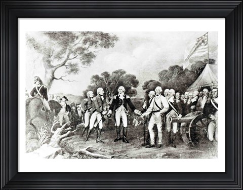 Framed Surrender of General Burgoyne Saratoga, New York, 17th October 1777 Print