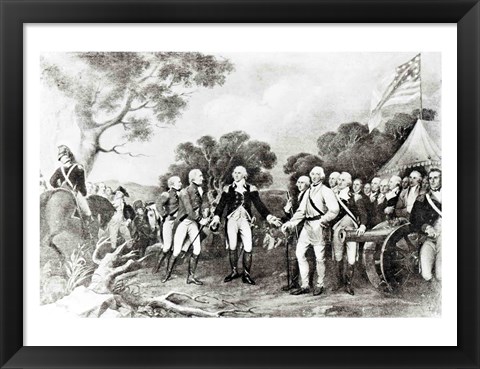 Framed Surrender of General Burgoyne Saratoga, New York, 17th October 1777 Print