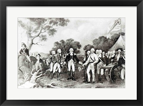 Framed Surrender of General Burgoyne Saratoga, New York, 17th October 1777 Print