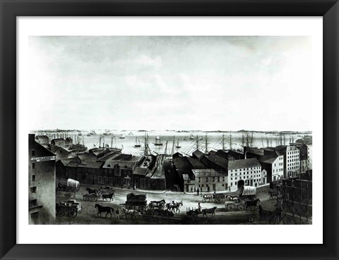 Framed Boston Harbour, 1854 Print