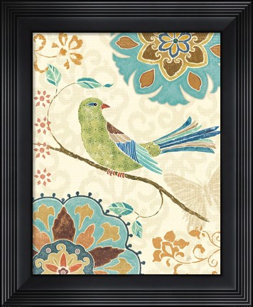 Framed Eastern Tales Birds II Print