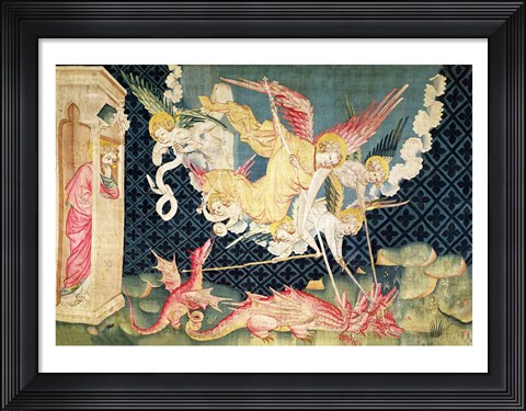 Framed St. Michael and his angels fighting the dragon Print