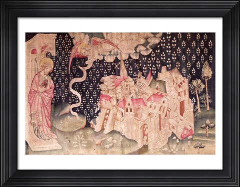 Framed second angel announces the fall of Babylon Print