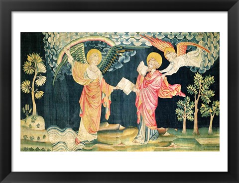 Framed St. John Eating the Book Print