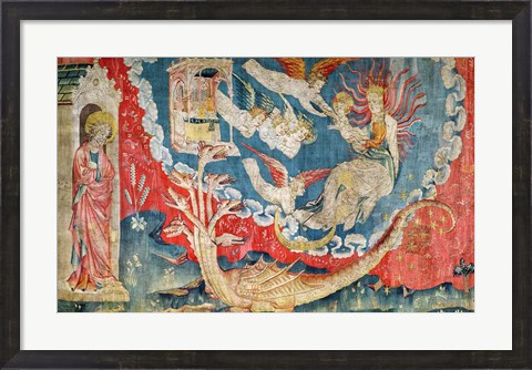 Framed Woman About to Give Birth and the Great Dragon Waiting to Devour the Infant Print
