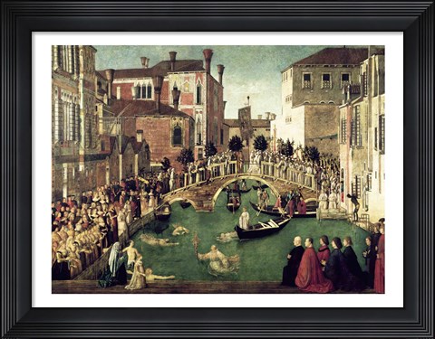 Framed Miracle of the Cross on San Lorenzo Bridge Print