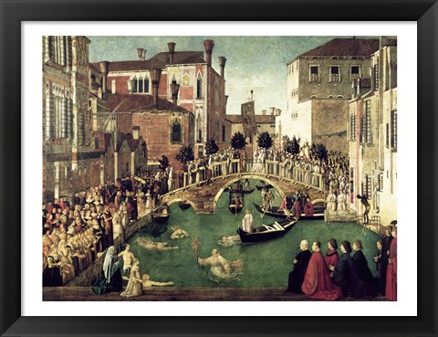 Framed Miracle of the Cross on San Lorenzo Bridge Print