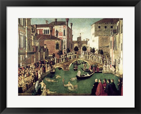 Framed Miracle of the Cross on San Lorenzo Bridge Print