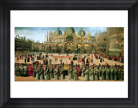 Framed Procession in St. Mark&#39;s Square, 1496 Print