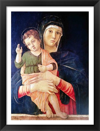 Framed Virgin and Child Blessing Print