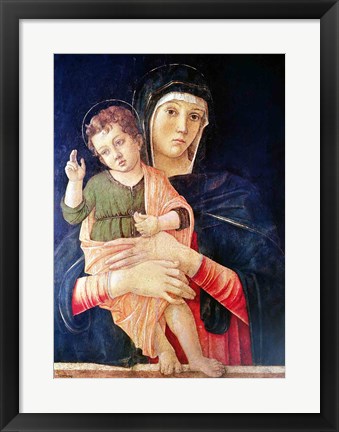 Framed Virgin and Child Blessing Print