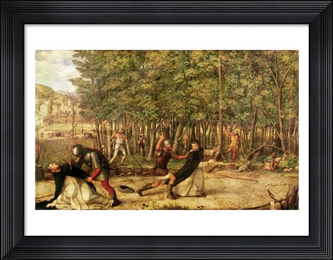 Framed Assassination of St. Peter Martyr Print