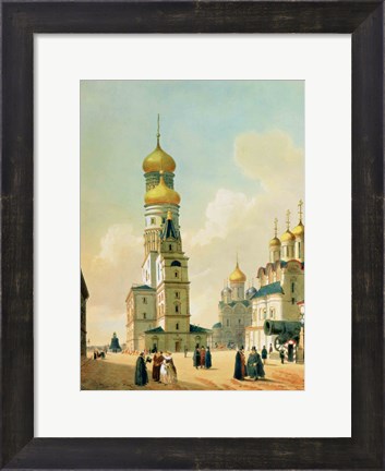 Framed Ivan the Great Bell Tower in the Moscow Kremlin Print