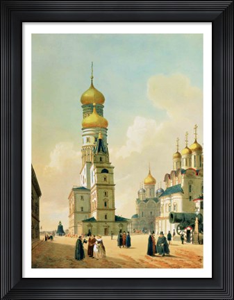 Framed Ivan the Great Bell Tower in the Moscow Kremlin Print