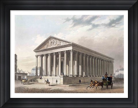 Framed Exterior view of the Madeleine, Paris Print