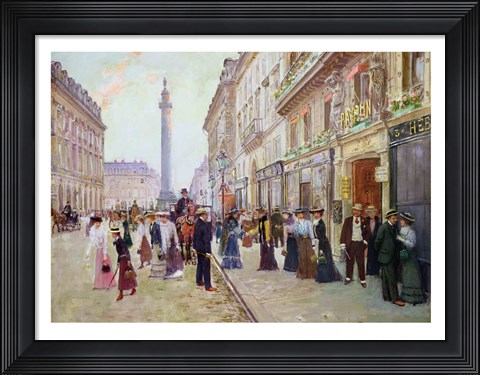 Framed Workers leaving the Maison Paquin Print