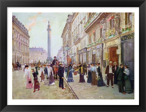 Framed Workers leaving the Maison Paquin Print