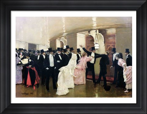 Framed Argument in the Corridors of the Opera, 1889 Print