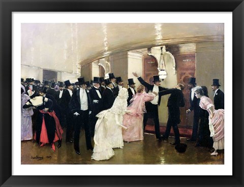 Framed Argument in the Corridors of the Opera, 1889 Print