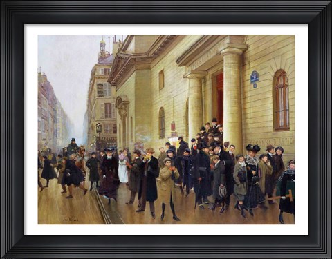 Framed Leaving the Lycee Condorcet, 1903 Print