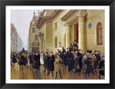 Framed Leaving the Lycee Condorcet, 1903 Print