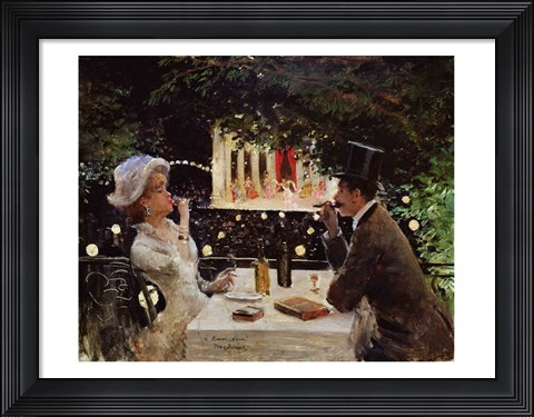 Framed Dinner at Les Ambassadeurs Print