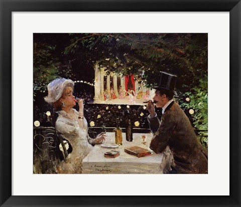 Framed Dinner at Les Ambassadeurs Print